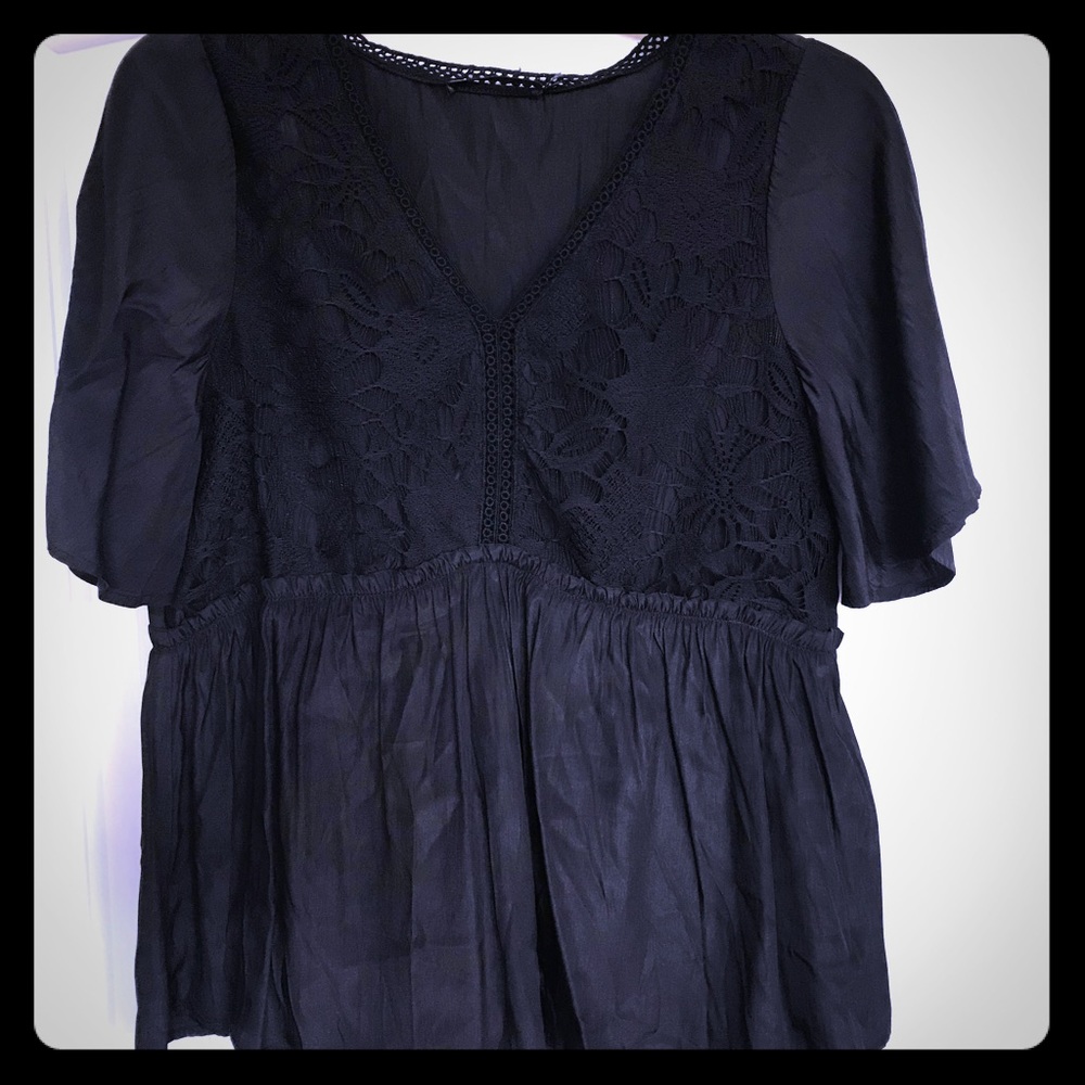 Lace embroidered top